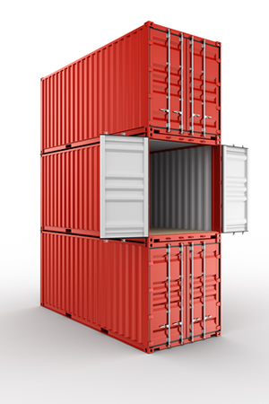 3 stack shipping containers